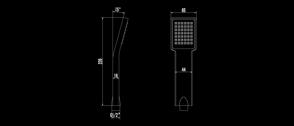 Lux-aqua Duschbrause Handbrause Brause Regenkopf 1353A Badausstattung